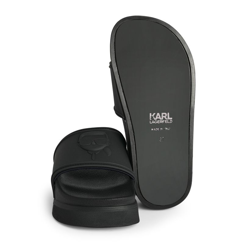 Шльопанці жіночі KARL LAGERFELD Kondominium Nft Relief black rubber 5