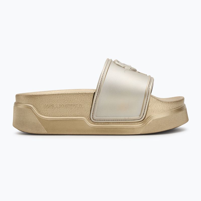 Шльопанці жіночі KARL LAGERFELD Kondominium Nft Relief gold rubber 2
