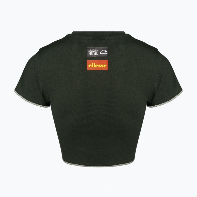 Жіноча футболка Ellesse Tweetest Crop темно-зелена 2