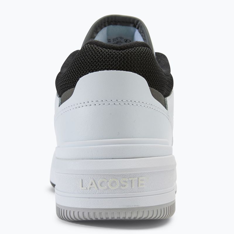 Чоловічі кросівки Lacoste Lineshot з контрастним коміром зі шкіри біло-чорного кольору 6