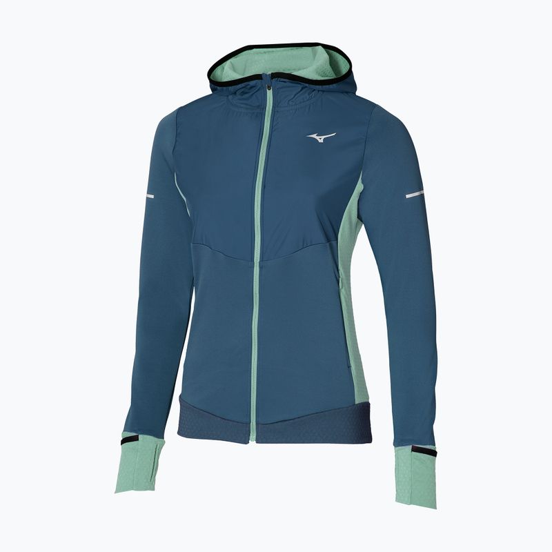 Куртка для бігу жіноча Mizuno Warmalite Hybrid Full Zip blue wing teal