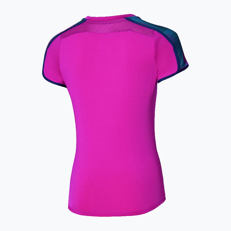Футболка жіноча Mizuno Frontier Tee W fuchsia purple 2
