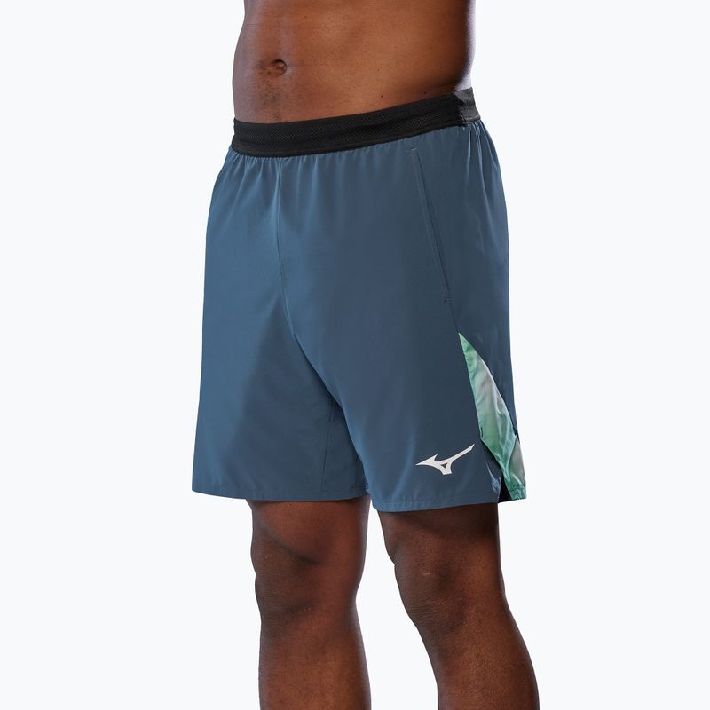 Шорти чоловічі Mizuno Frontier 8 in Amplify vintage indigo