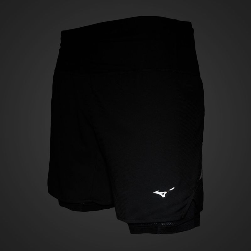 Шорти для бігу чоловічі Mizuno Trail ER 2IN1 black 6