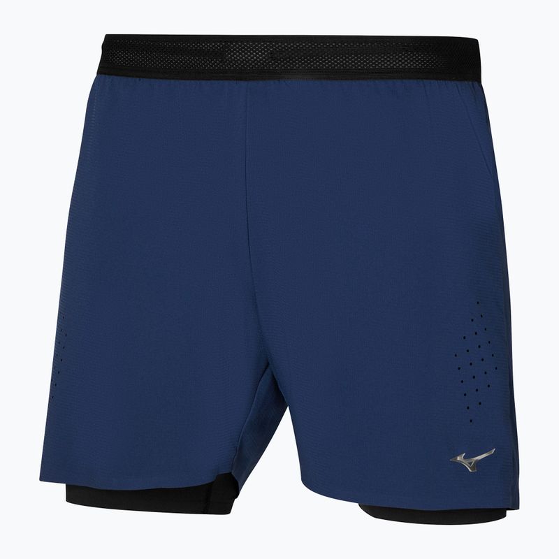 Шорти для бігу чоловічі Mizuno Tech Light 5.5" 2IN1 estate blue
