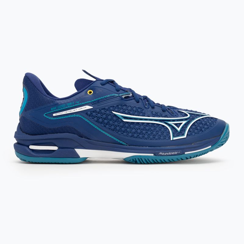 Кросівки тенісні чоловічі Mizuno Wave Exceed Tour 6 CC bellwether blue/ white/ fjord blue 2