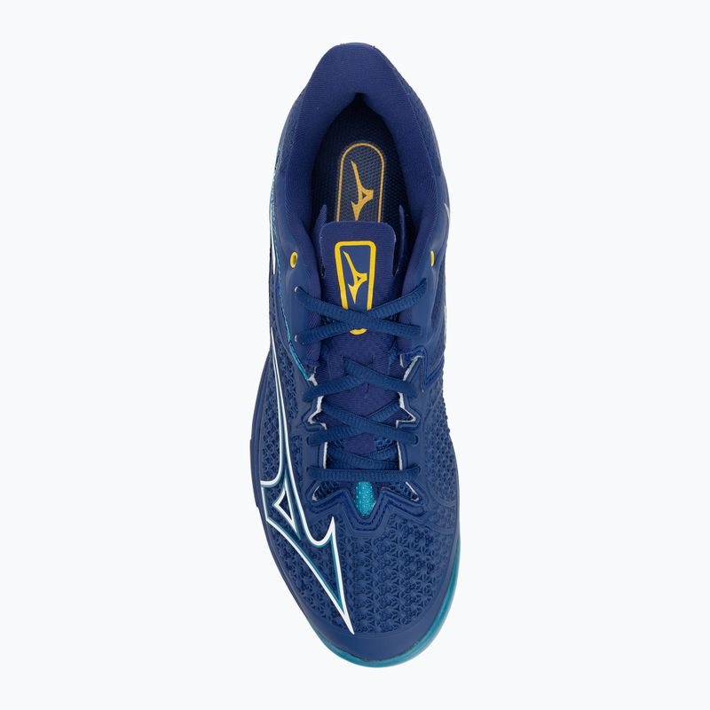 Кросівки тенісні чоловічі Mizuno Wave Exceed Tour 6 CC bellwether blue/ white/ fjord blue 5