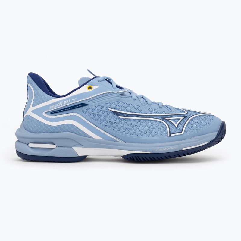 Кросівки тенісні жіночі Mizuno Wave Exceed Tour 6 CC bel air blue/ bellwether blue/ white 2
