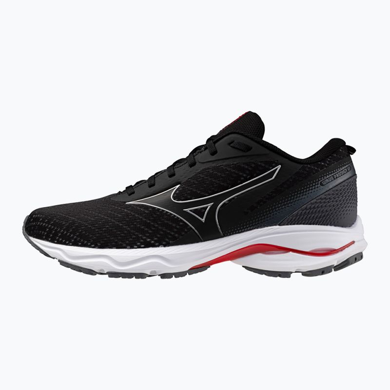 Кросівки для бігу чоловічі Mizuno Wave Prodigy 6 black/galaxy silver/high risk red 8