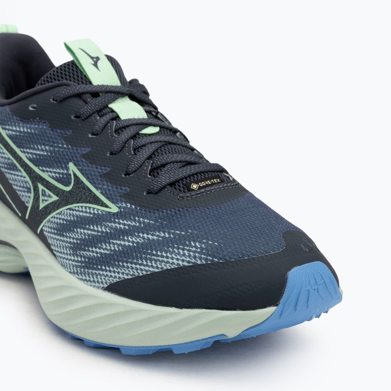 Кросівки для бігу чоловічі Mizuno Wave Rider GTX 2 vintage indigo / neo mint / front blue 7