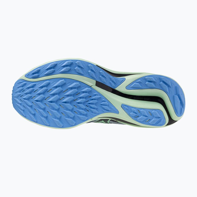 Кросівки для бігу чоловічі Mizuno Wave Rider GTX 2 vintage indigo / neo mint / front blue 3