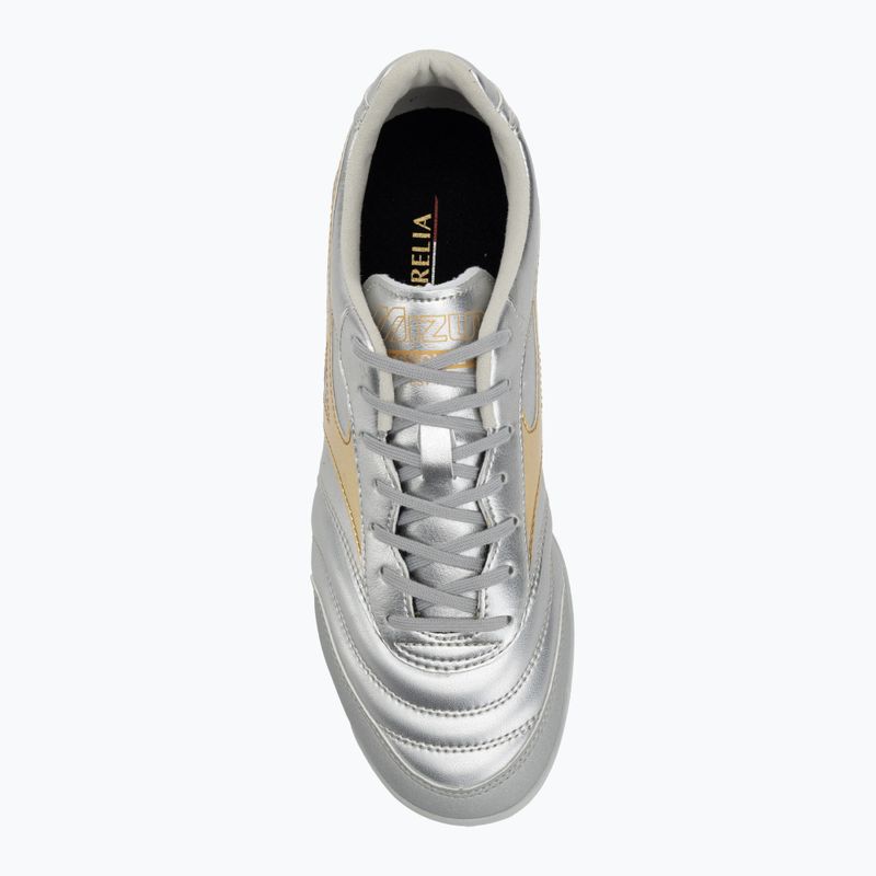 Кросівки футбольні чоловічі Mizuno Morelia Sala Pro TF galaxy silver/gold/gold 5