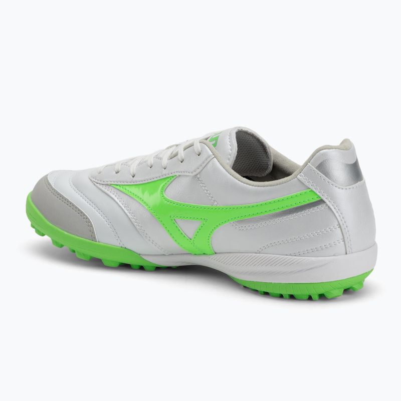 Кросівки футбольні чоловічі Mizuno Morelia Sala Pro TF white/neon green/galaxy silver 3