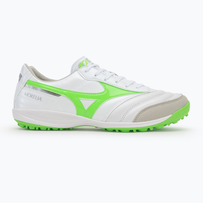 Кросівки футбольні чоловічі Mizuno Morelia Sala Elite TF white/neon green/galaxy silver 2