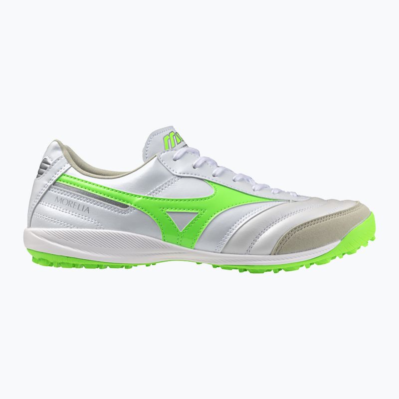 Кросівки футбольні чоловічі Mizuno Morelia Sala Elite TF white/neon green/galaxy silver 8