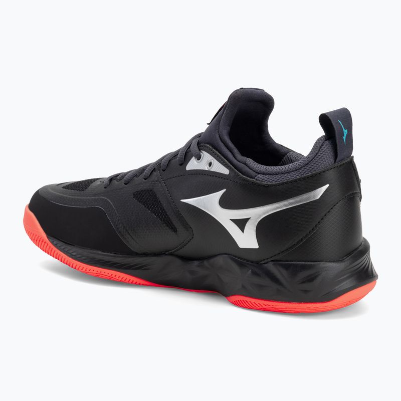 Кросівки волейбольні Mizuno Wave Dimension black/neon flame/peacock blue 3