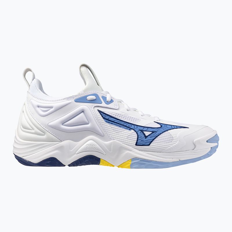 Кросівки волейбольні Mizuno Wave Momentum 3 white/bellwether blue/bel air blue 8