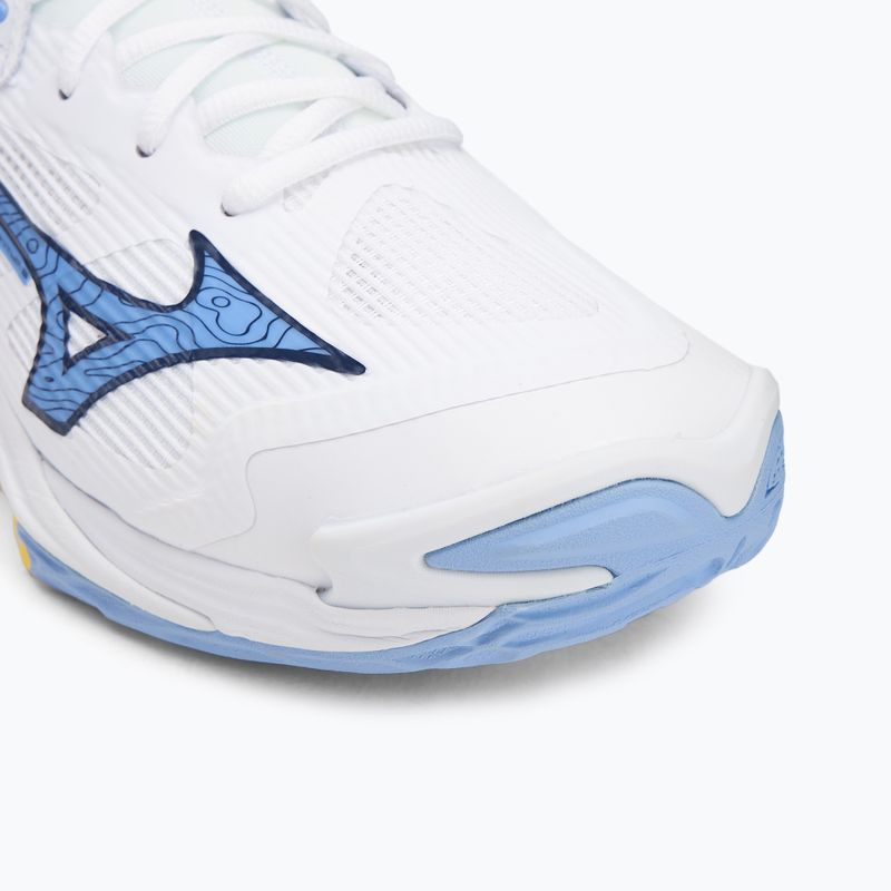 Кросівки волейбольні Mizuno Wave Momentum 3 white/bellwether blue/bel air blue 7