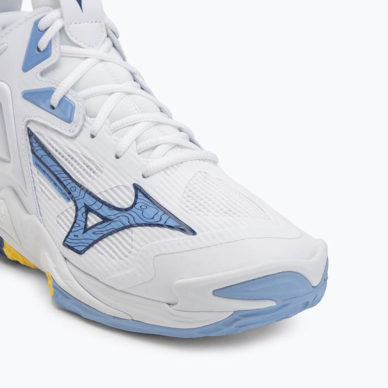 Волейбольне взуття Mizuno Wave Momentum 3 Mid біле/bellwether синє/belair синє 7