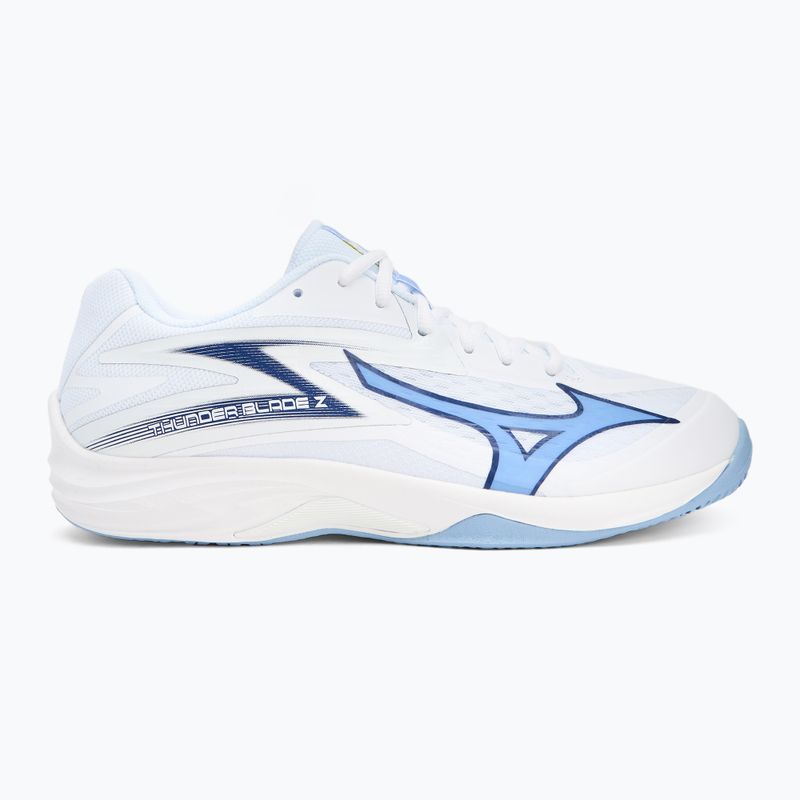 Кросівки волейбольні Mizuno Thunder Blade Z white/bellwether blue/bel air blue 2