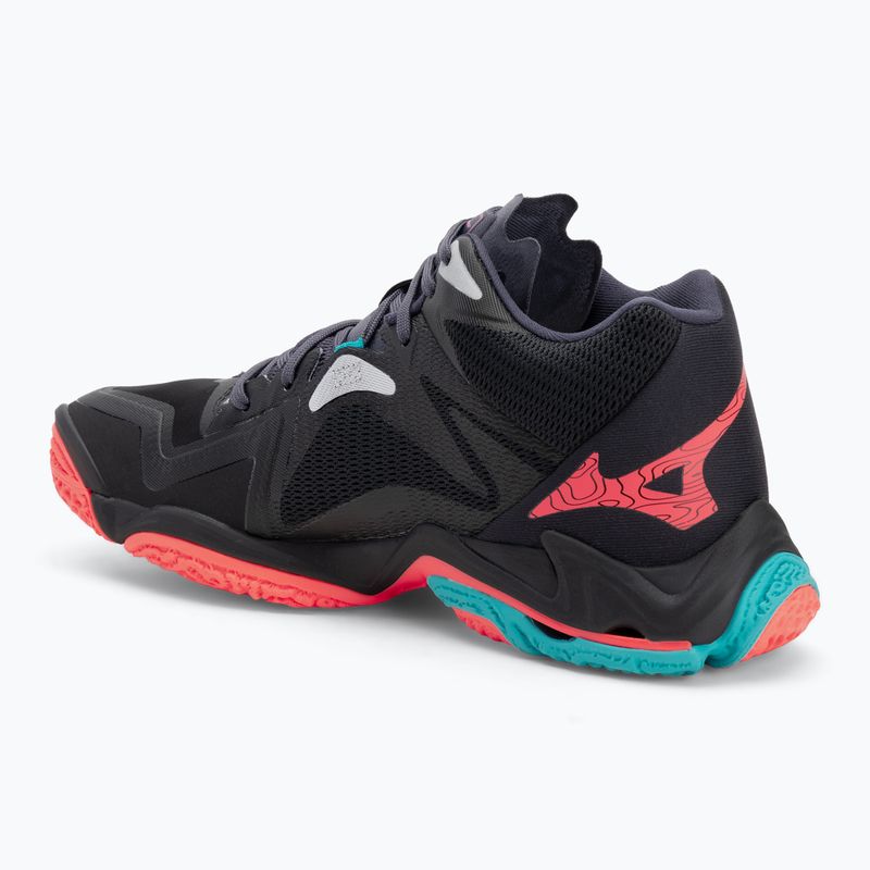 Кросівки волейбольні Mizuno Wave Lightning Z8 Mid black/neon flame/peacock blue 3