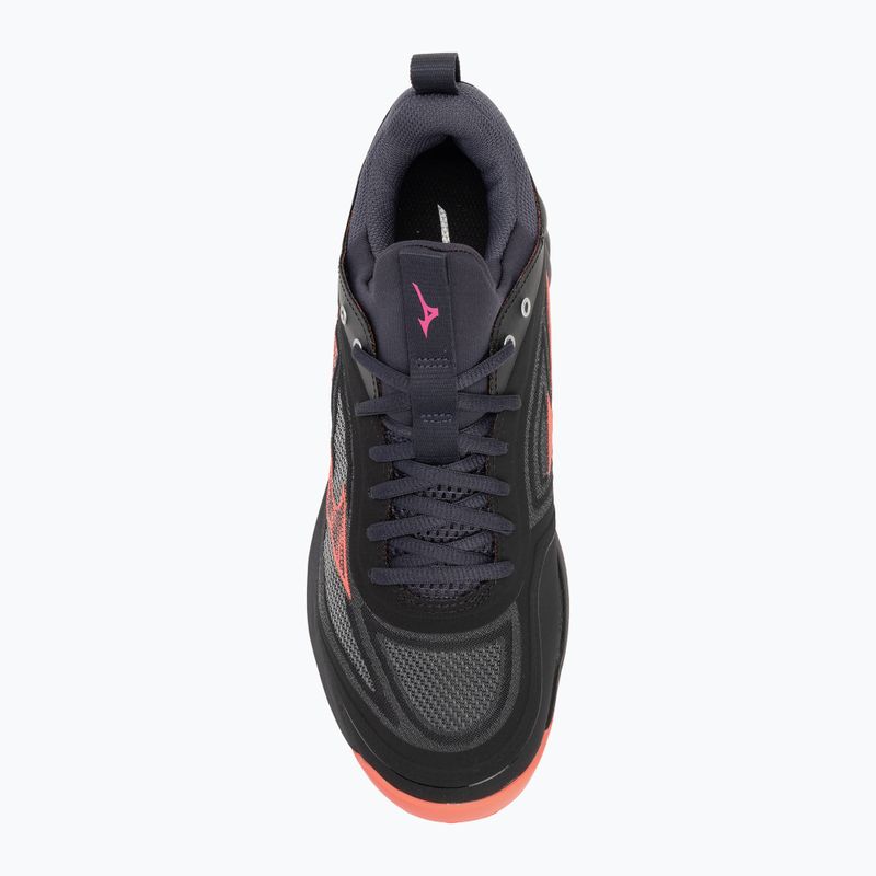 Кросівки волейбольні Mizuno Wave Luminous 3 black/neon flame/peacock blue 5