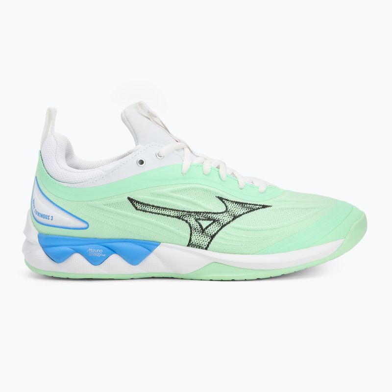 Кросівки волейбольні Mizuno Wave Luminous 3 neo mint/black/frontier blue 2