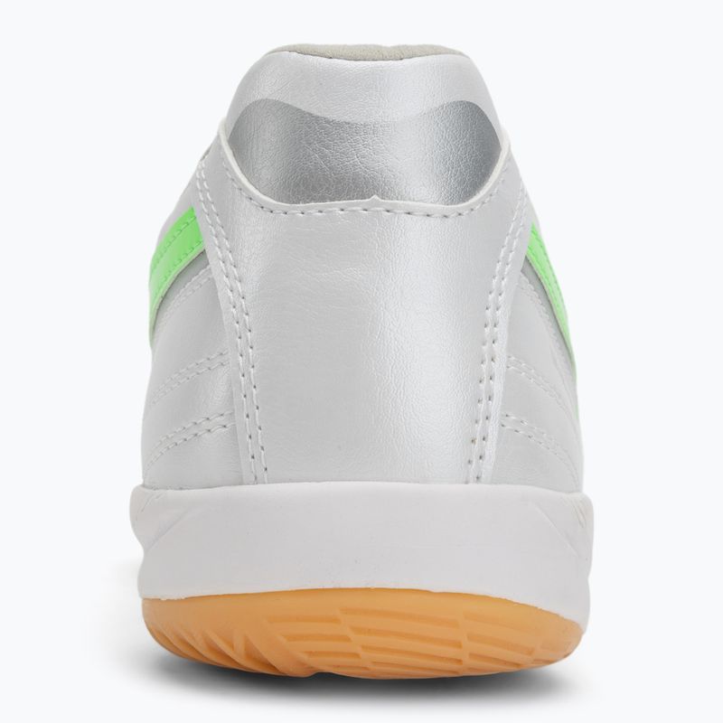 Кросівки футбольні чоловічі Mizuno Morelia Sala Pro IN white/neon green/galaxy silver 6
