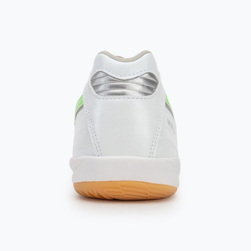 Кросівки футбольні чоловічі Mizuno Morelia Sala Elite IN white/neon green/galaxy silver 6