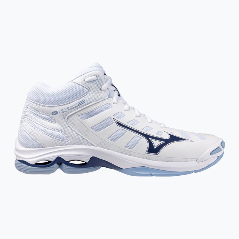 Кросівки волейбольні Mizuno Wave Voltage 2 Mid white/bellwether blue/bel air blue 8