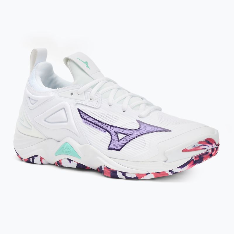 Кросівки волейбольні Mizuno Wave Momentum 3 white/violet indigo/camellia rose