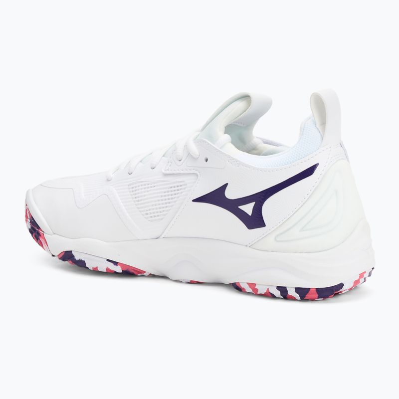 Кросівки волейбольні Mizuno Wave Momentum 3 white/violet indigo/camellia rose 3