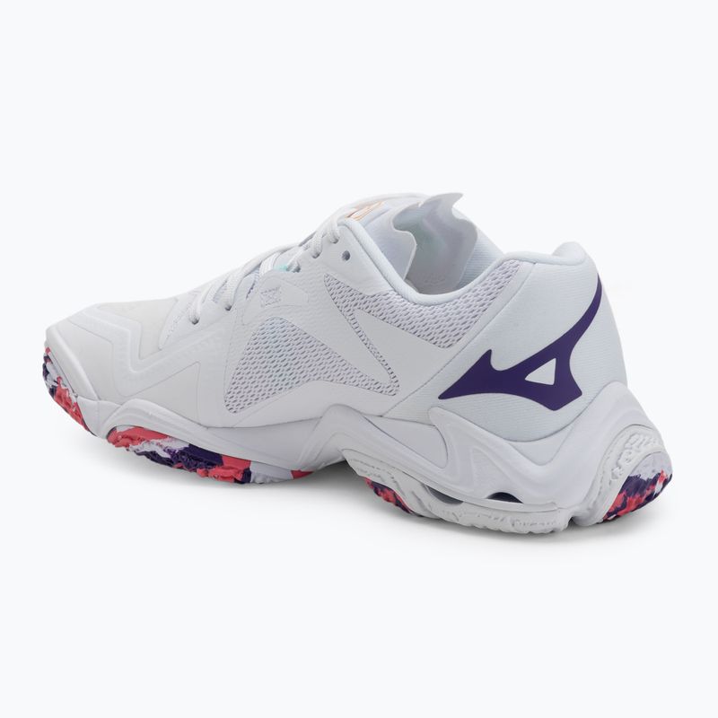 Жіноче взуття для волейболу Mizuno Wave Lightning Z8 біле/фіолетовий індиго/camelliaros 3