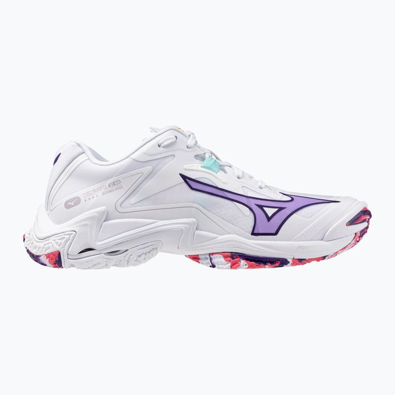 Жіноче взуття для волейболу Mizuno Wave Lightning Z8 біле/фіолетовий індиго/camelliaros 8