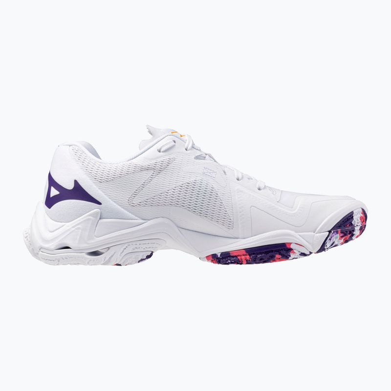 Жіноче взуття для волейболу Mizuno Wave Lightning Z8 біле/фіолетовий індиго/camelliaros 9