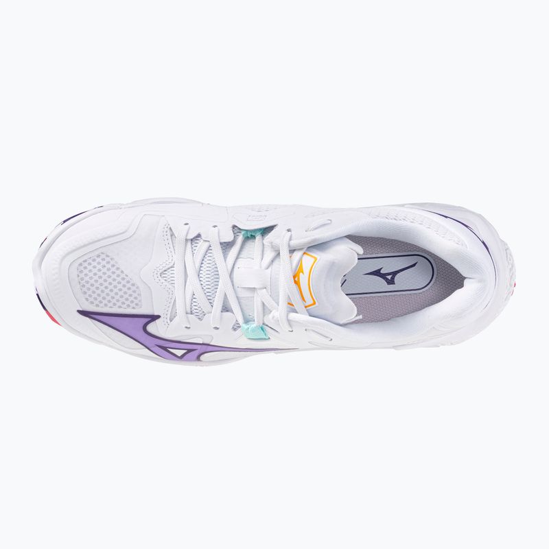 Жіноче взуття для волейболу Mizuno Wave Lightning Z8 біле/фіолетовий індиго/camelliaros 11