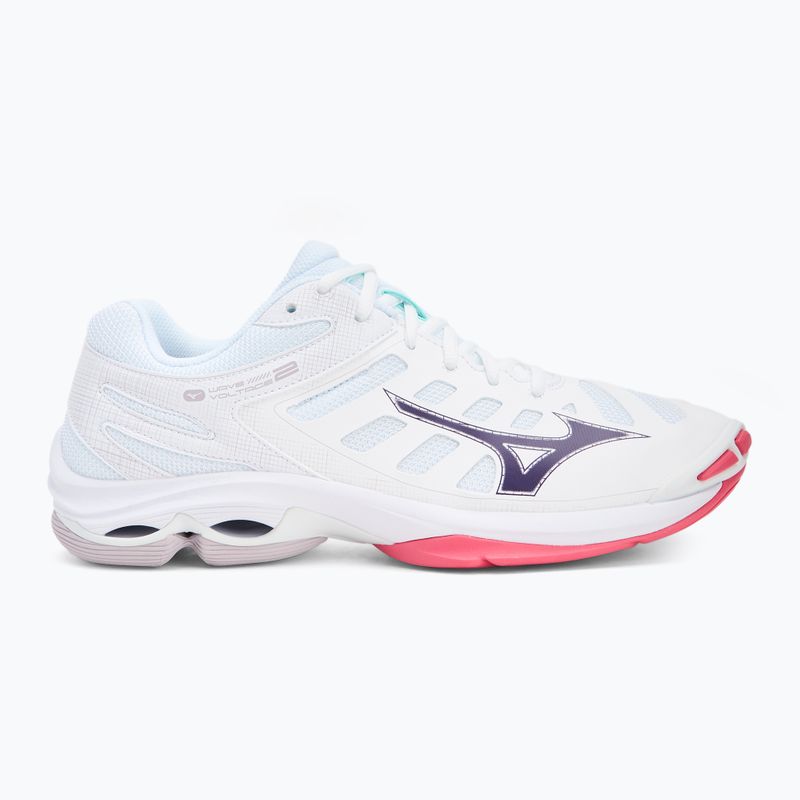 Кросівки волейбольні Mizuno Wave Voltage 2 white/violet indigo/camellia rose 2