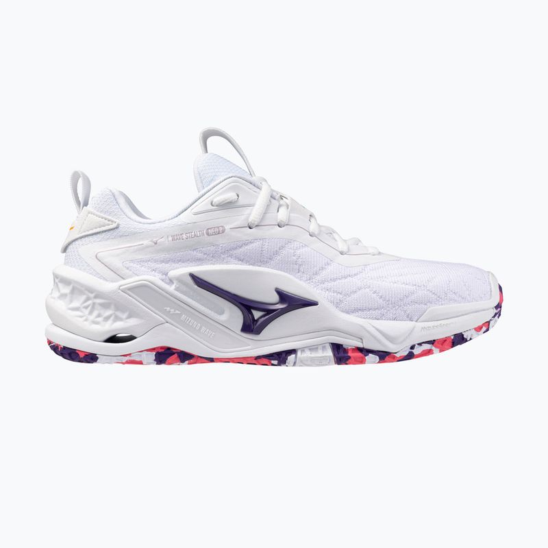 Кросівки гандбольні Mizuno Wav Stealth Neo 2 white/violet indigo/camellia rose 8