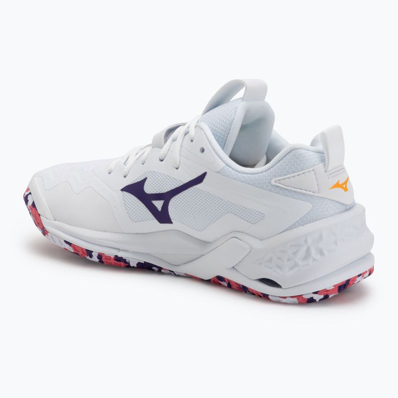 Кросівки гандбольні Mizuno Wav Stealth Neo 2 white/violet indigo/camellia rose 3