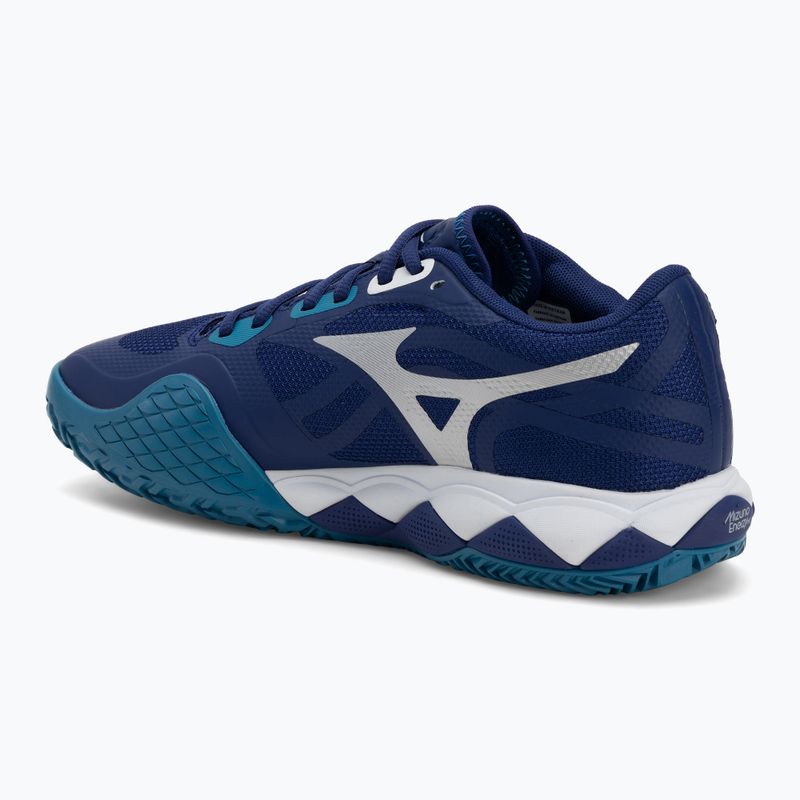 Кросівки тенісні чоловічі Mizuno Wave Enforce Tour 2 CC bellwether blue/ white/ fjord blue 3