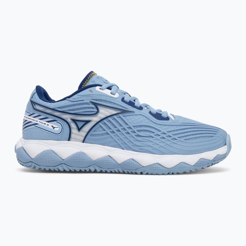 Кросівки тенісні жіночі Mizuno Wave Enforce Tour 2 CC bel air blue/ white/ bellwether blue 2