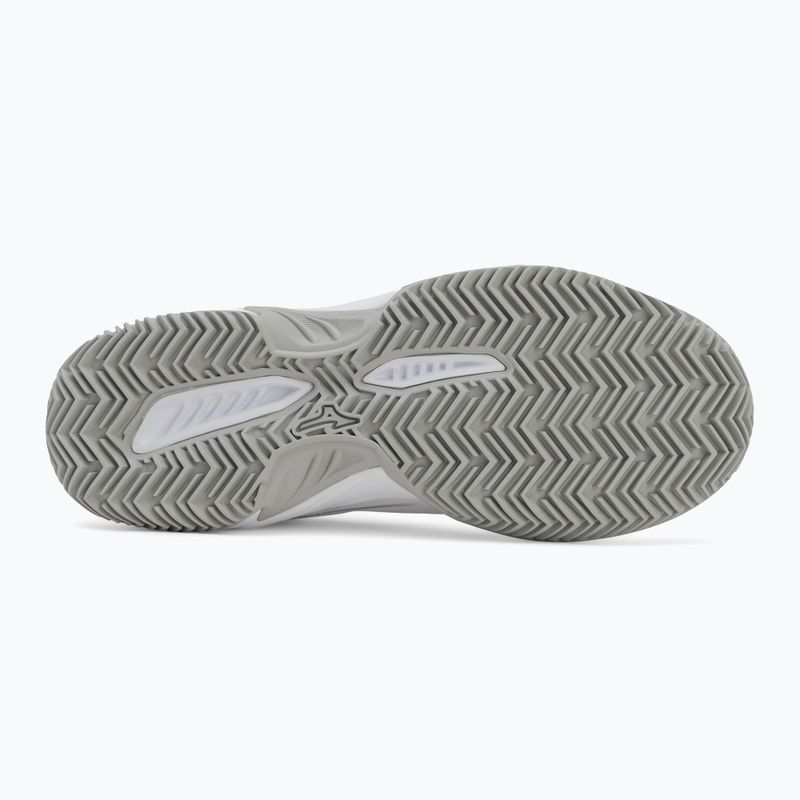 Кросівки тенісні жіночі Mizuno Break Shot 5 CC white/ ultimate gray/ harbor mist 4