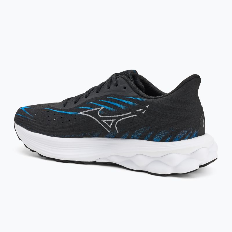 Кросівки для бігу чоловічі Mizuno Wave Skyrise 6 black/white/blue pace 3
