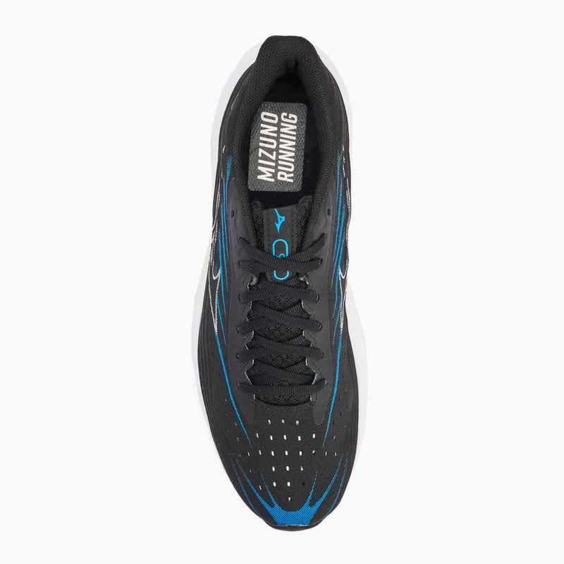 Кросівки для бігу чоловічі Mizuno Wave Skyrise 6 black/white/blue pace 5