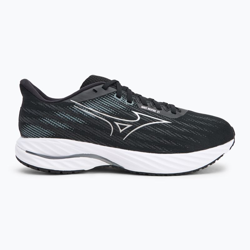 Кросівки для бігу чоловічі Mizuno Wave Inspire 21 black/silver/metallic gray 2