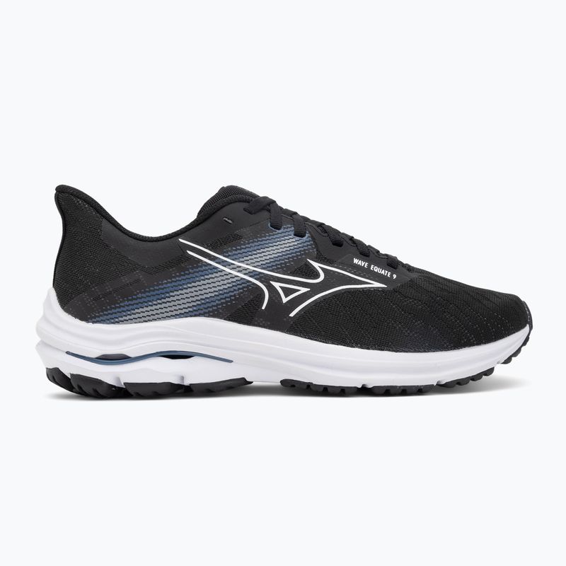 Кросівки для бігу чоловічі Mizuno Wave Equate 9 black/white/vintage indigo 2