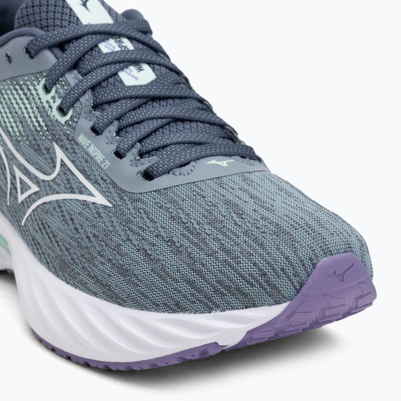 Кросівки для бігу жіночі Mizuno Wave Inspire 21 tradewinds/white/neo mint 7