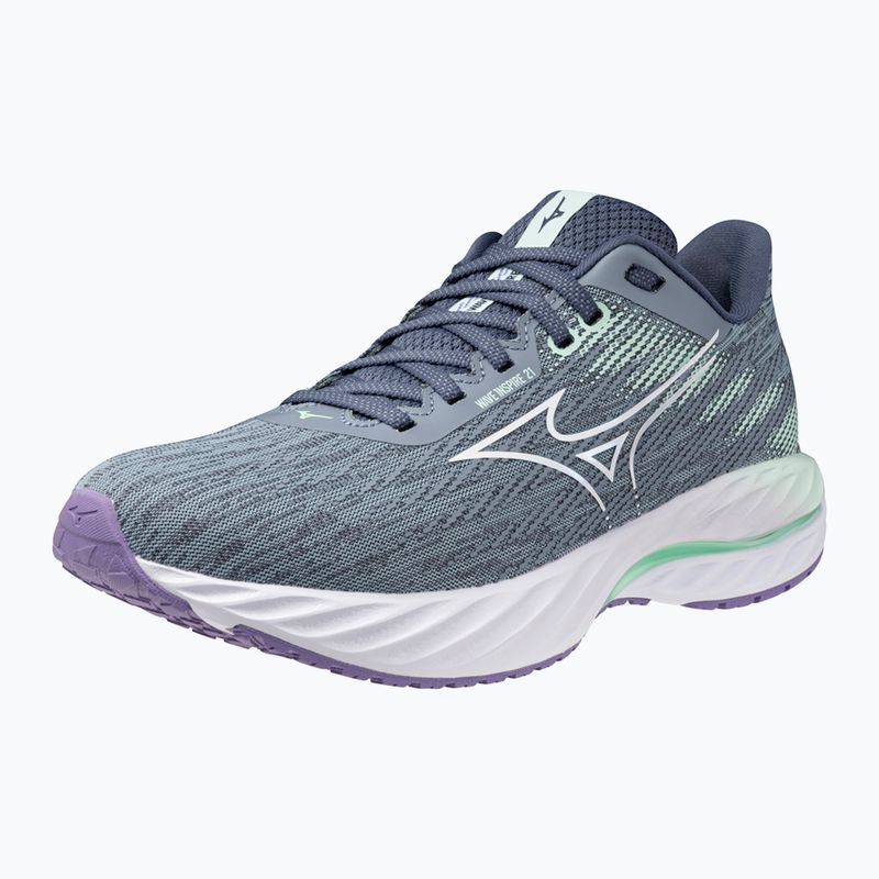 Кросівки для бігу жіночі Mizuno Wave Inspire 21 tradewinds/white/neo mint 3
