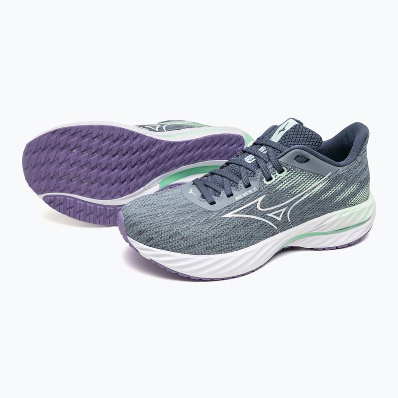 Кросівки для бігу жіночі Mizuno Wave Inspire 21 tradewinds/white/neo mint 9