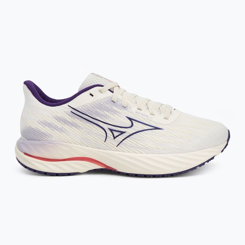 Кросівки для бігу жіночі Mizuno Wave Inspire 21 snow white/vintage indigo/camellia rose 2